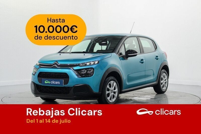 Azul Usado 2021 Citroën C3 Live Utilitario | 10.490 € (Precio justo) - Imagen 1/4