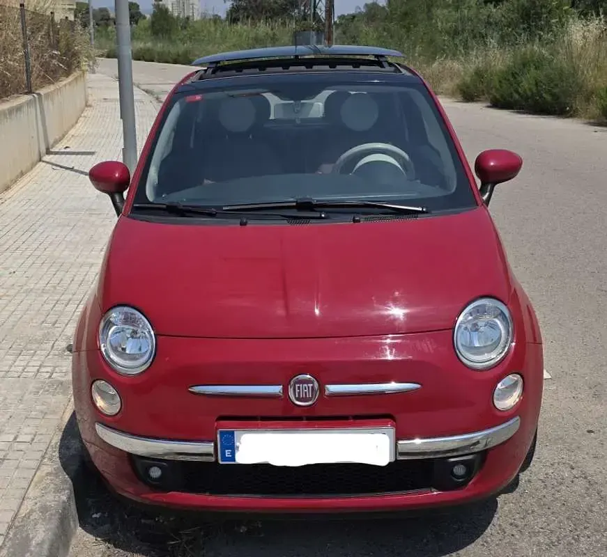 Usado Fiat 500 71 CV (52 kW) 2009 Rojo Descapotable