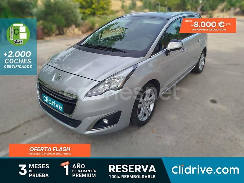 Gris / plata Usado 2016 Peugeot 5008 Allure Monovolumen | 10.290 € (Precio justo) - Imagen 1/3
