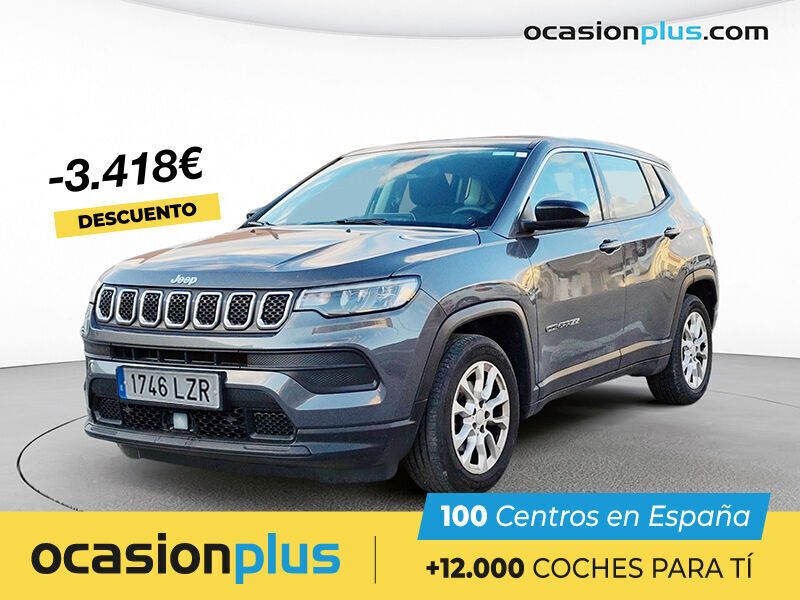 Gris Usado 2022 Jeep Compass Longitude SUV | 21.430 € (Precio justo) - Imagen 1/4