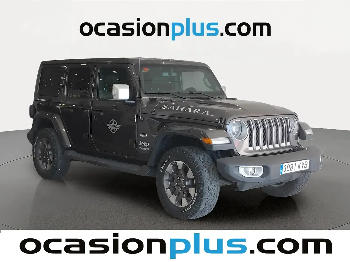 Usado Jeep Wrangler Unlimited Sahara 270 CV (198 kW) 2019 Negro SUV