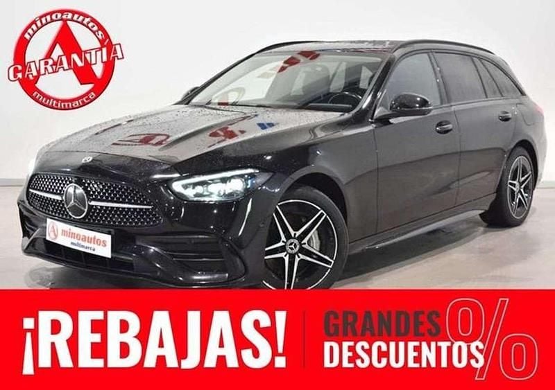 Usado Mercedes C300 AMG line 324 CV (238 kW) 2022 Negro Familiar