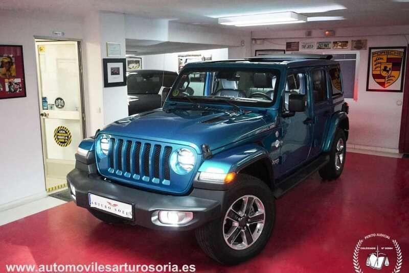 Azul Usado 2020 Jeep Wrangler Unlimited Sahara SUV | 50.000 € (Buen precio) - Imagen 1/4