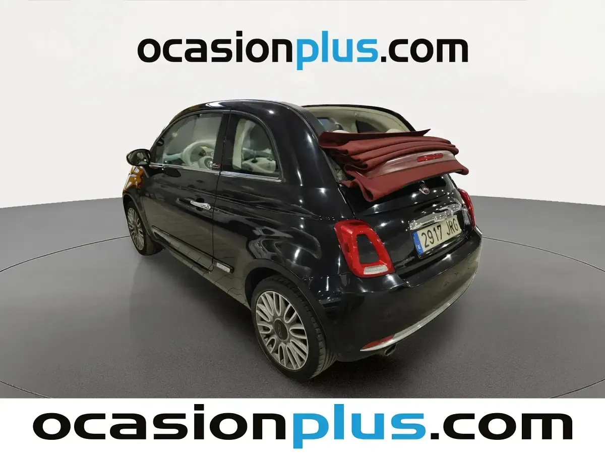 Usado Fiat 500 Lounge 69 CV (50 kW) 2016 Negro Descapotable