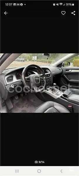 Usado Audi A5 Sportback 190 CV (139 kW) 2012 Negro Utilitario