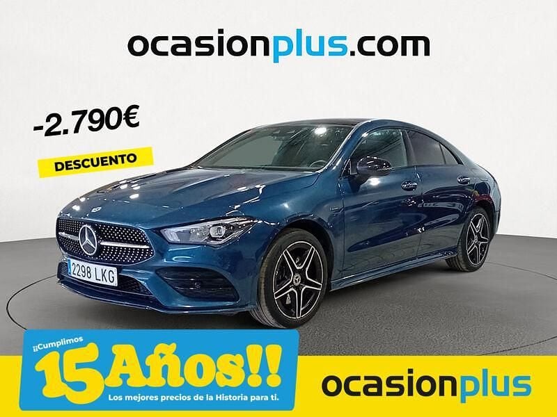 Azul Usado 2020 Mercedes CLA250e Berlina | 29.750 € (Precio justo) - Imagen 1/4