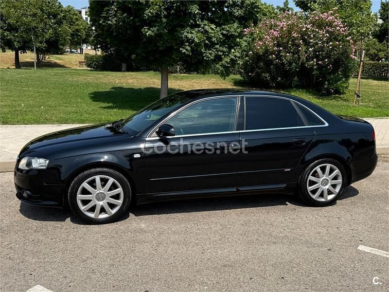 Negro Usado 2008 Audi A4 S-Line Berlina | 6499 € (Super precio) - Imagen 1/4