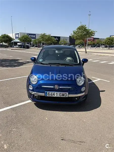 Usado Fiat 500 Lounge 69 CV (50 kW) 2009 Azul Descapotable