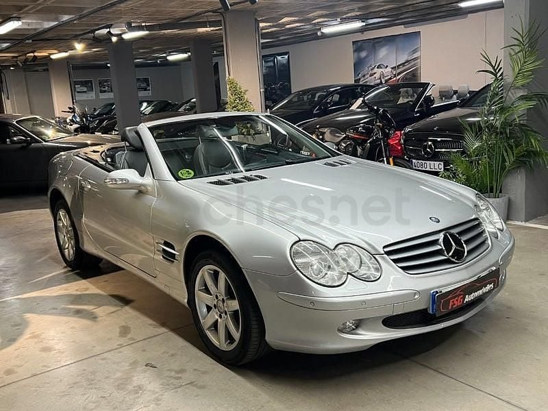 Usado Mercedes SL500 306 CV (225 kW) 2004 Gris / plata Descapotable