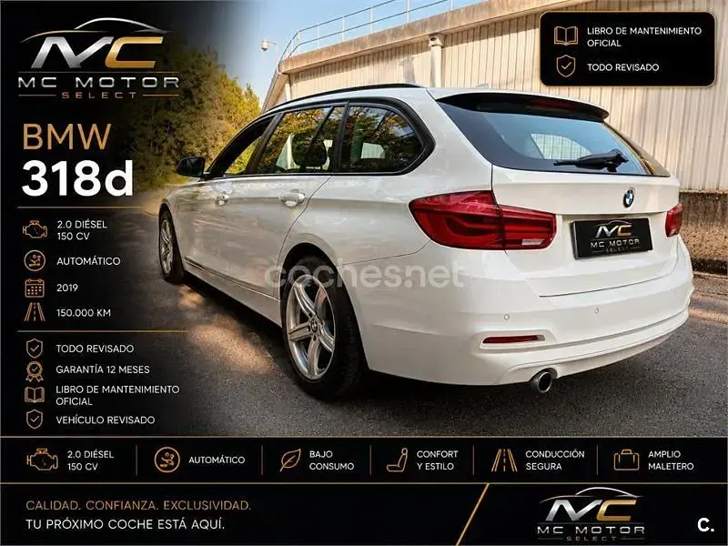 Usado BMW 318 150 CV (110 kW) 2019 Blanco Familiar