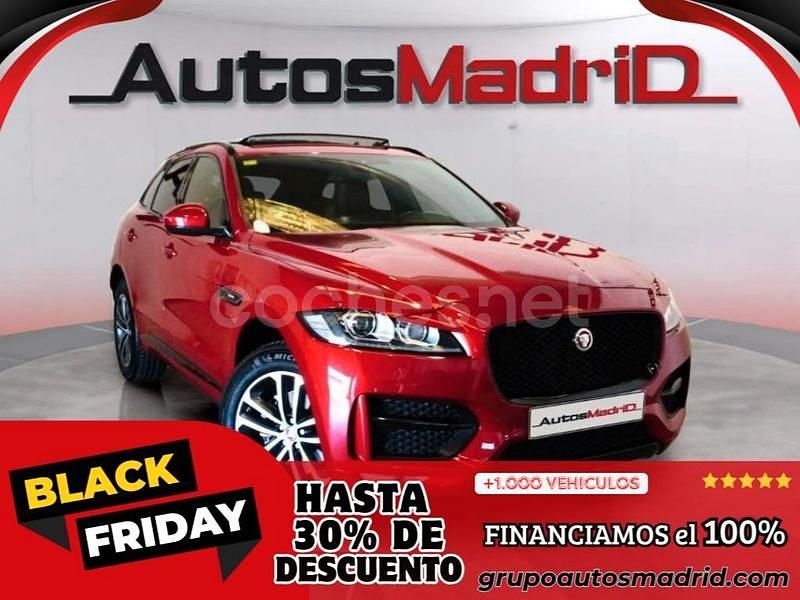 Rojo Usado 2018 Jaguar F-Pace R-Sport SUV | 23.490 € (Precio justo) - Imagen 1/4