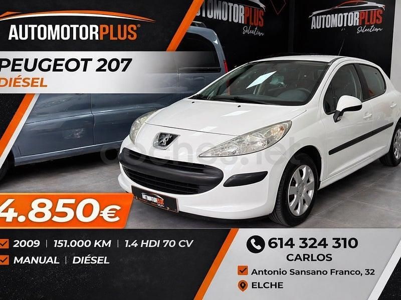 Usado Peugeot 207 70 CV (51 kW) 2009 Blanco Berlina