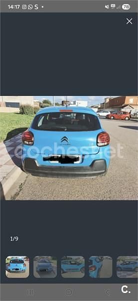 Usado Citroën C3 Feel 68 CV (50 kW) 2017 Azul Berlina