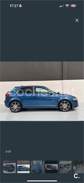 Usado Audi A3 Attraction 140 CV (102 kW) 2008 Azul Berlina