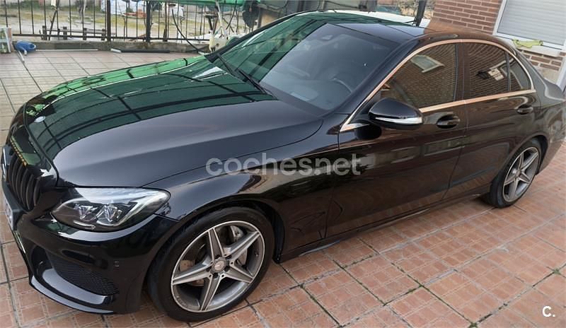 Usado Mercedes C250 AMG line 204 CV (150 kW) 2015 Negro Berlina