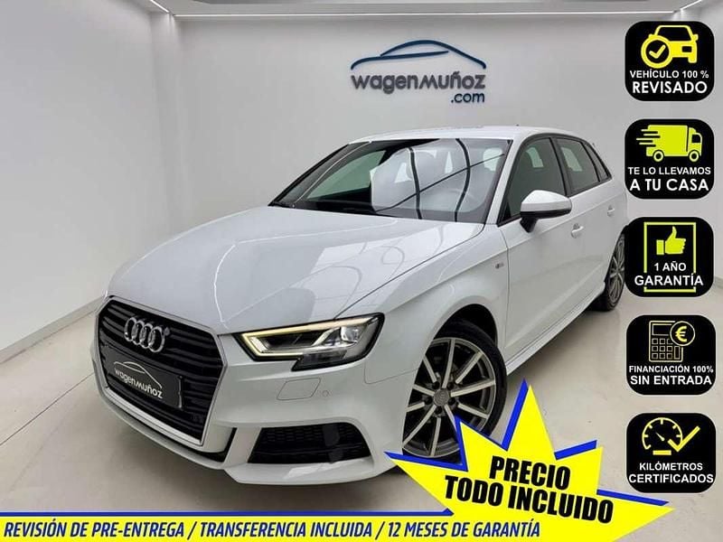 Usado Audi A3 Sportback S-Line 116 CV (85 kW) 2019 Blanco Utilitario
