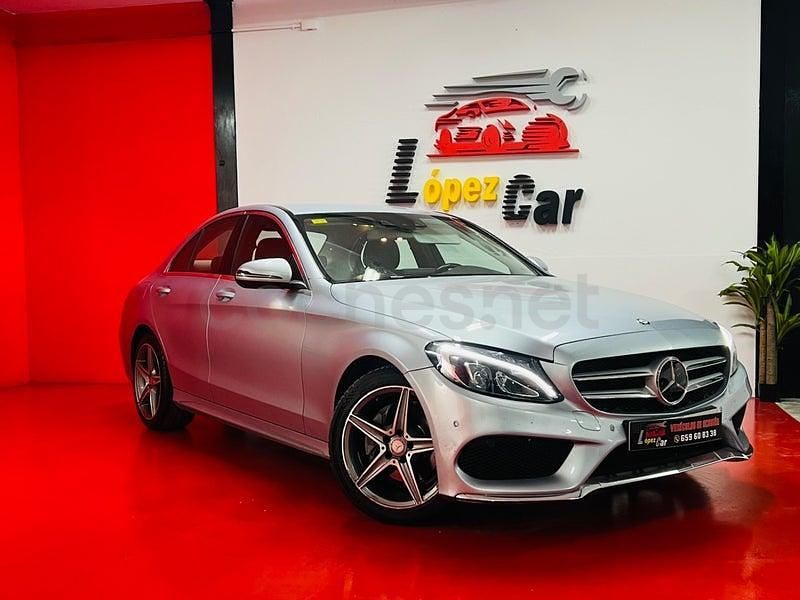Usado Mercedes C220 AMG line 170 CV (125 kW) 2016 Gris / plata Berlina