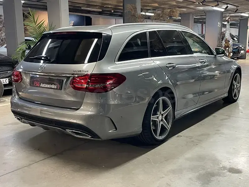 Usado Mercedes C220 AMG line 170 CV (125 kW) 2015 Gris / plata Familiar