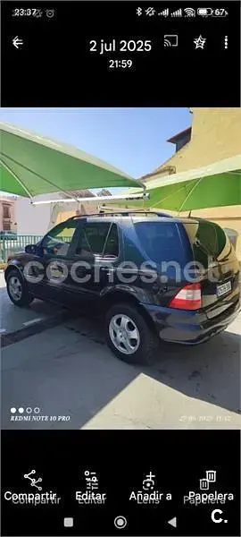 Usado Mercedes ML270 163 CV (119 kW) 2001 Azul SUV
