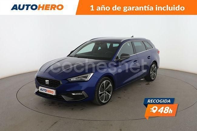 Azul Usado 2021 Seat Leon FR Familiar | 22.799 € (Precio justo) - Imagen 1/3