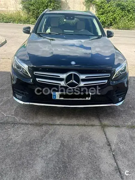 Usado Mercedes GLC220 AMG line 170 CV (125 kW) 2016 Negro SUV