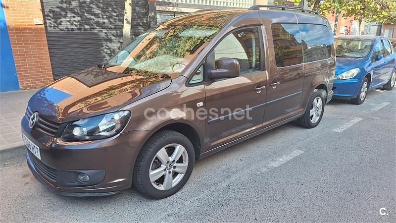 Marrón Usado 2013 VW Caddy Maxi Trendline Monovolumen | 13.500 € - Imagen 1/4