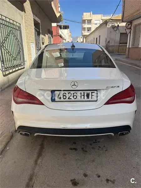 Usado Mercedes CLA200 AMG line 136 CV (100 kW) 2014 Blanco Berlina