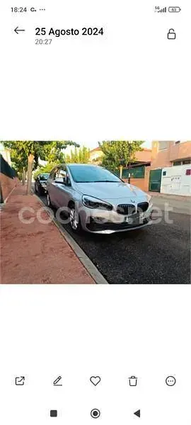 Usado BMW 216 116 CV (85 kW) 2019 Gris / plata Familiar