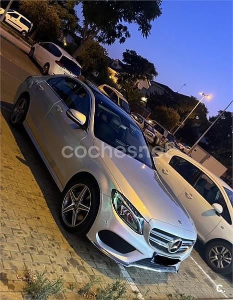 Usado Mercedes C220 AMG line 170 CV (125 kW) 2017 Gris / plata Berlina