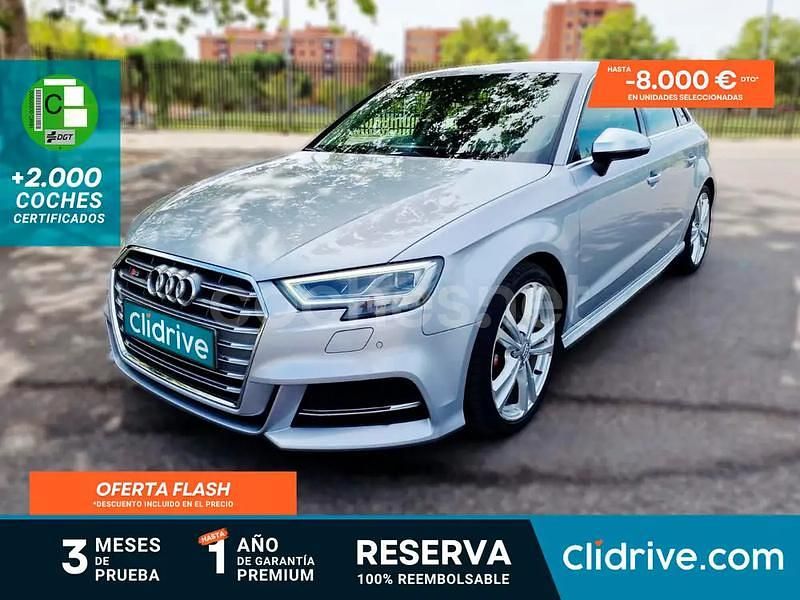 Gris / plata Usado 2017 Audi A3 Sportback Ambiente Berlina | 24.390 € (Super precio) - Imagen 1/3