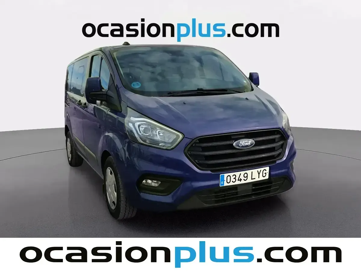 Usado Ford Transit Custom Trend 130 CV (95 kW) 2022 Azul Familiar