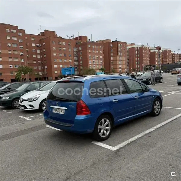 Usado Peugeot 307 110 CV (80 kW) 2007 Azul Familiar