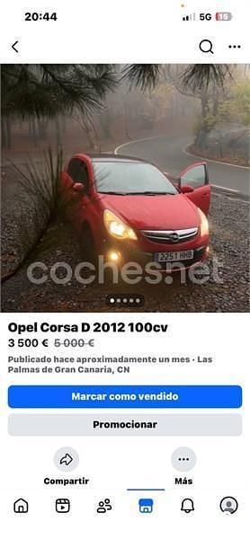 Usado Opel Corsa Selective 100 CV (73 kW) 2012 Rojo Utilitario