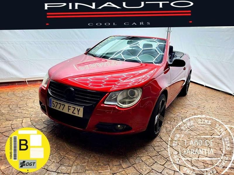 Rojo Usado 2008 VW Eos Descapotable | 6999 € (Precio justo) - Imagen 1/4