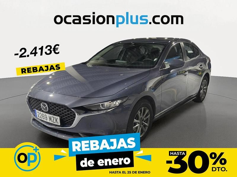 Gris Usado 2025 Mazda 3 Prime-Line Berlina | 23.690 € (Precio justo) - Imagen 1/4