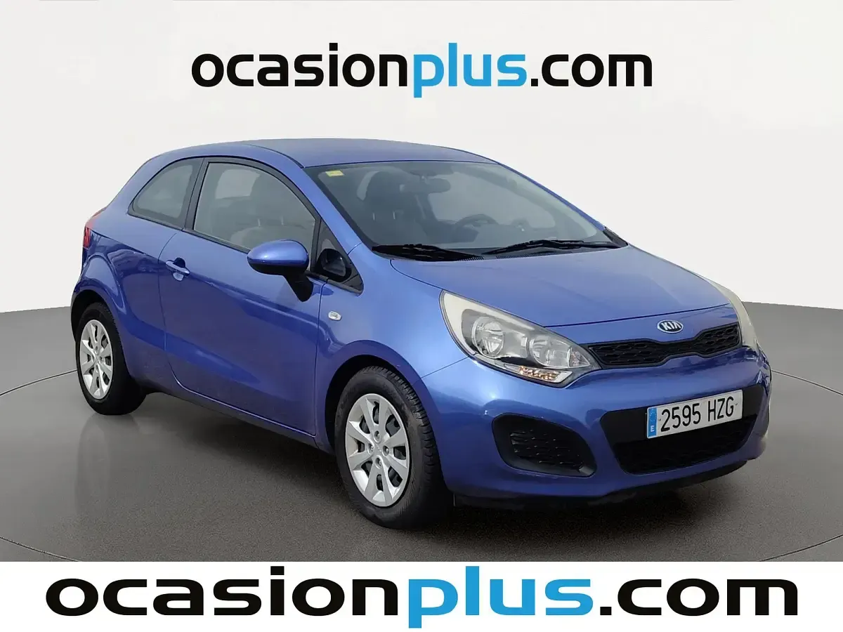 Usado Kia Rio 86 CV (63 kW) 2014 Azul Utilitario