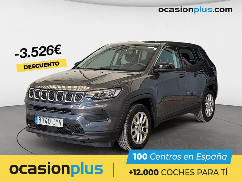 Gris Usado 2022 Jeep Compass Longitude SUV | 21.410 € (Precio justo) - Imagen 1/4