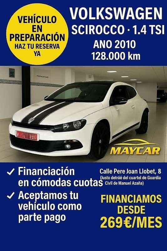 Blanco Usado 2010 VW Scirocco Coupe | 10.995 € (Precio justo) - Imagen 1/4