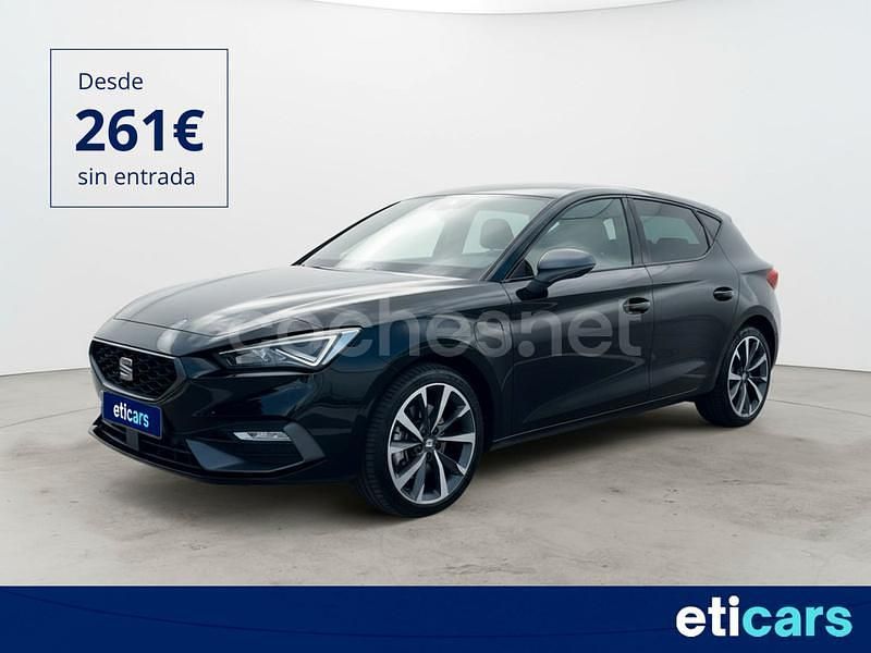 Negro Usado 2021 Seat Leon FR Berlina | 18.950 € (Precio justo) - Imagen 1/4