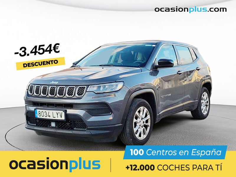 Gris Usado 2022 Jeep Compass Longitude SUV | 21.390 € (Precio justo) - Imagen 1/4