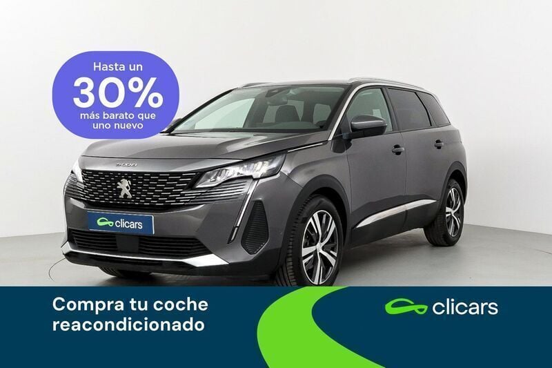 Gris / plata Usado 2021 Peugeot 5008 Allure Monovolumen | 20.990 € (Precio justo) - Imagen 1/4