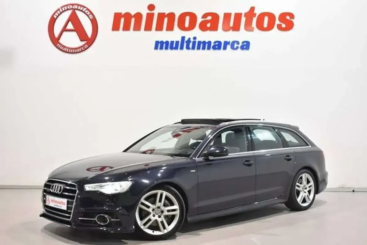 Usado Audi A6 S-Line 272 CV (200 kW) 2016 Azul Familiar