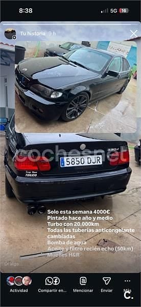 Usado BMW 330 184 CV (135 kW) 2002 Negro Berlina