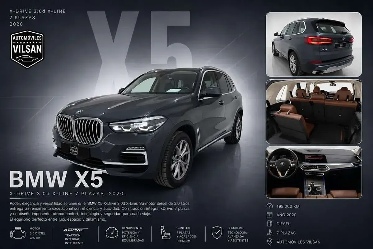 Usado BMW X5 xLine 265 CV (194 kW) 2020 Gris SUV