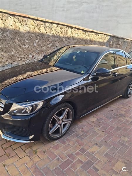 Usado Mercedes C200 AMG line 136 CV (100 kW) 2016 Negro Berlina