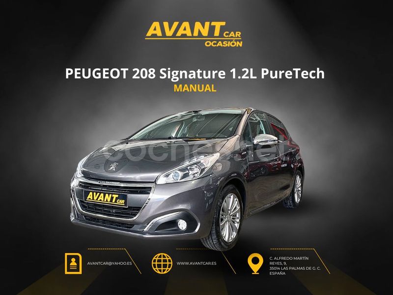 Usado Peugeot 208 Signature Sky 82 CV (60 kW) 2019 Gris Utilitario