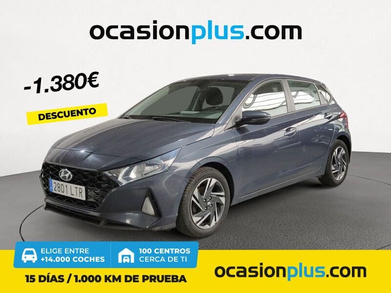Gris Usado 2021 Hyundai i20 Berlina | 13.600 € (Precio justo) - Imagen 1/4