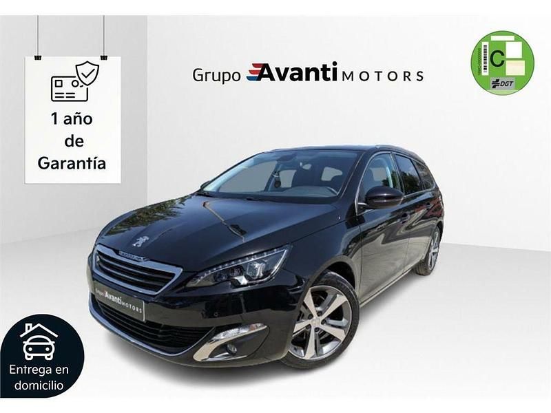 Negro Usado 2017 Peugeot 308 SW Allure Familiar | 11.190 € - Imagen 1/4