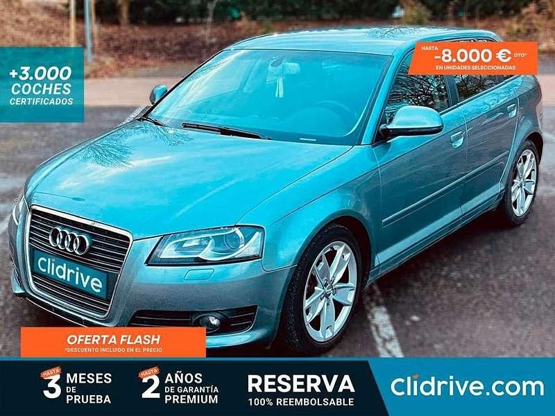 Gris Usado 2009 Audi A3 Sportback Ambiente Utilitario | 7690 € (Precio justo) - Imagen 1/3
