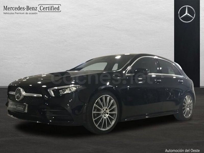 Usado Mercedes A200 AMG line 163 CV (119 kW) 2019 Negro cosmos Berlina